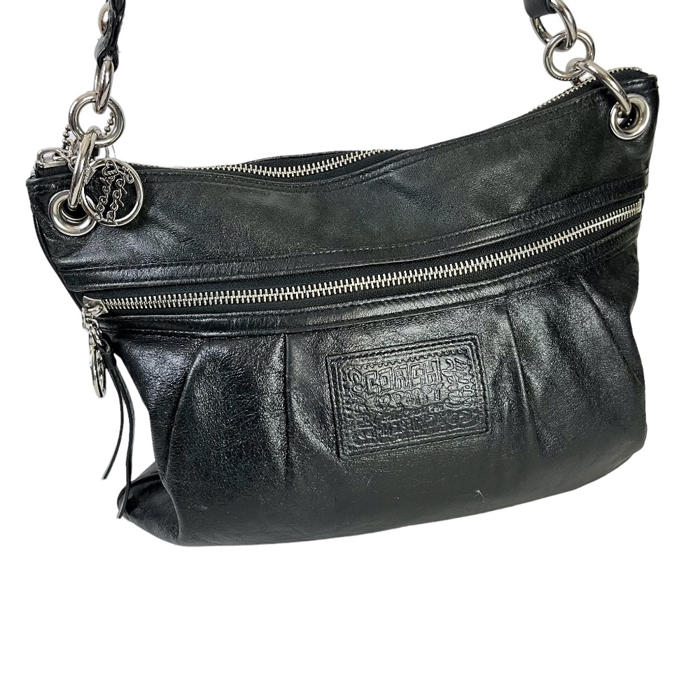 COACH 17048 POPPY Soft Genuine Leather Handbag Shoulder Bag Purse Satchel Tote